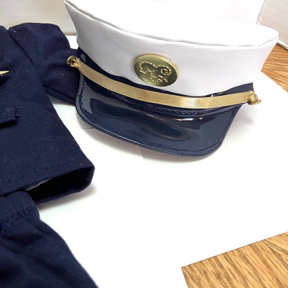 American Girl Doll Pilot Uniform Hat Shoes Pants Top No Scarf - Picture 6 of 7